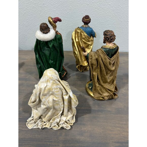 Rare Midwest Cannon Falls Nativity Pieces Lot of 4 Mary Joseph 2 Wisemen Cloth P - Picture 6 of 8